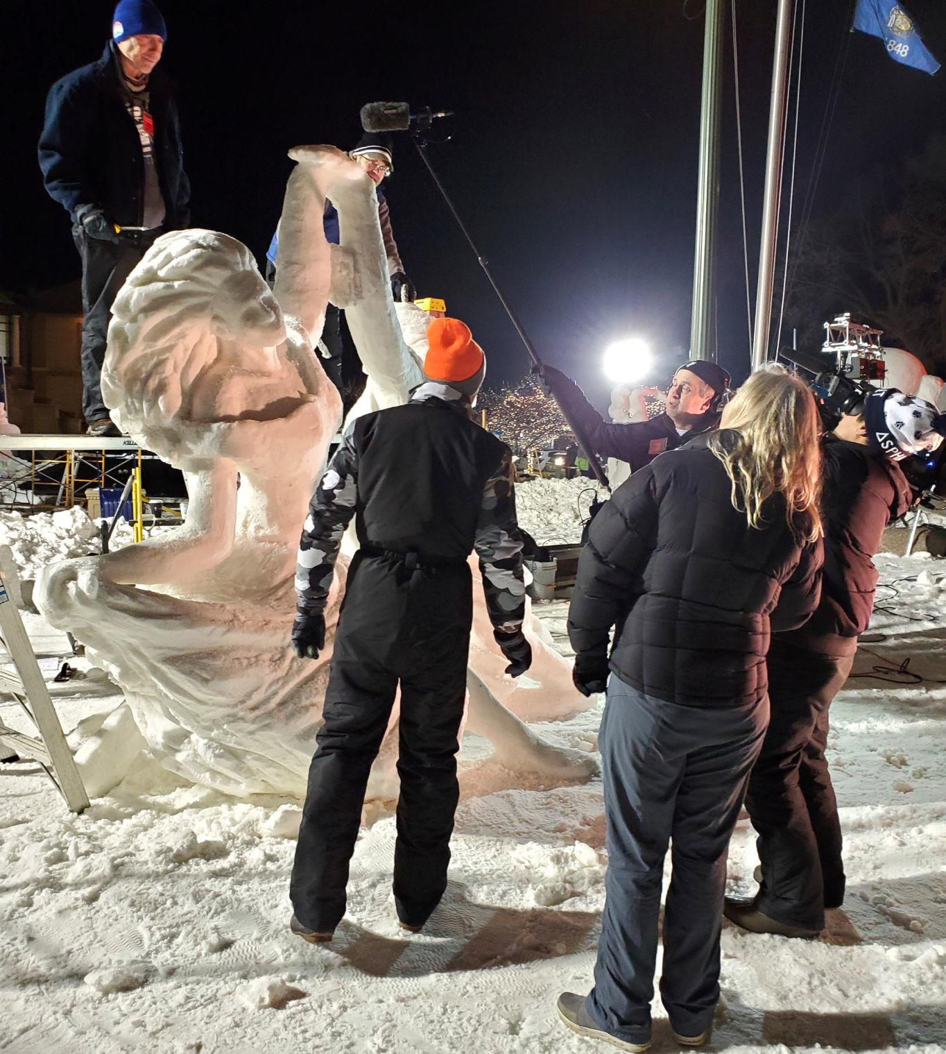 TV Crews filming Winterfest